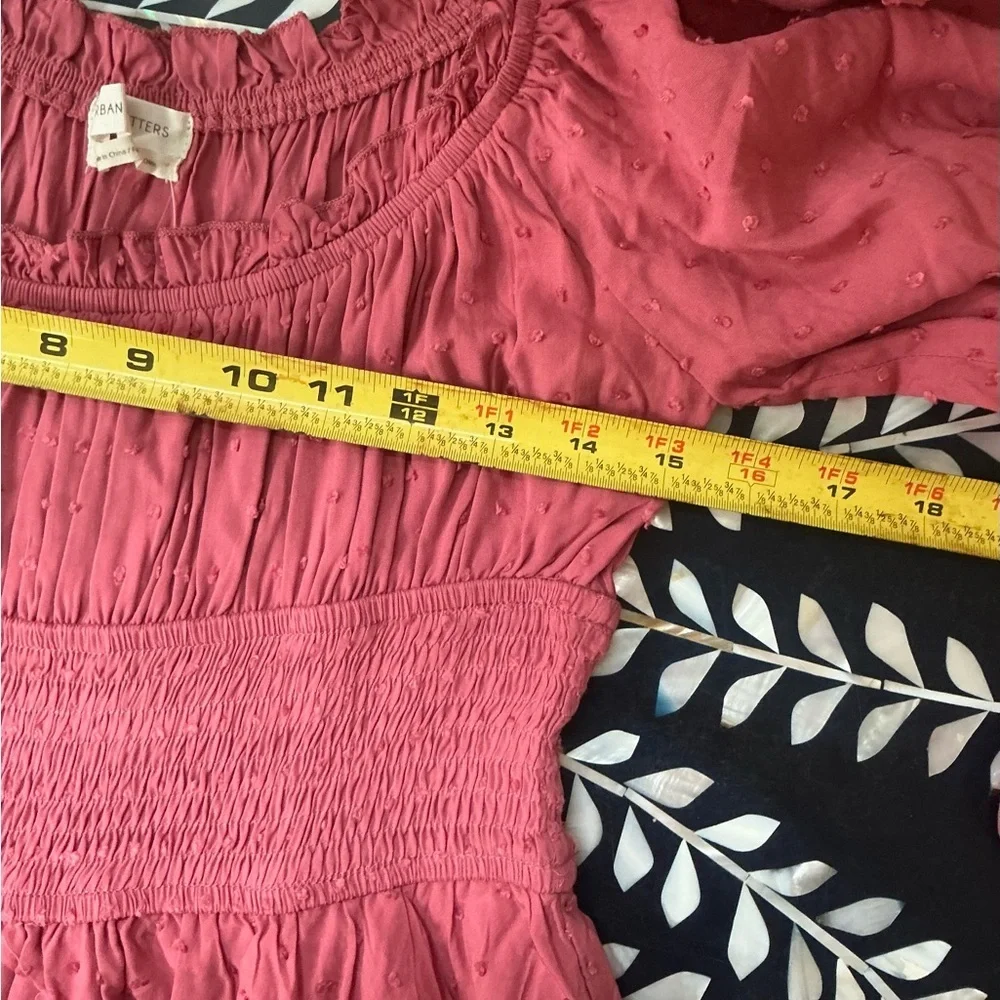 🌸 NWT Urban‎ Outfitters Pink Smocked Mini Dress | Cottagecore Boho Feminine - Picture 8 of 8